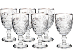 Kit 06pc taca antique clear 300ml