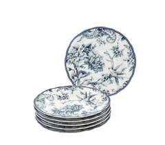 Prato sobremesa 06pc porcelana adelaide blue