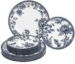 Aparelho jantar 12pc  rhapsody dark blue