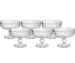 Taca 06pc sobremesa clear paris 300ml