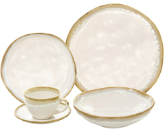 Aparelho jantar 20pc reactive cream