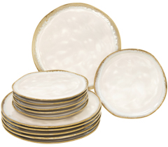 Aparelho jantar 12pc reactive cream