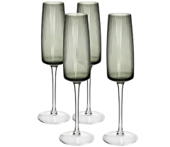 Taca 04pc champagne flauta grey 240ml