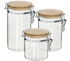 Pote 03pc tampa bambu 0,65l/ 0,92l/ 1,03l