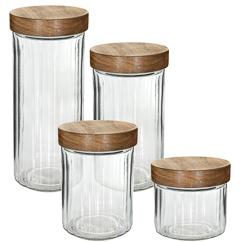 Pote 04pc tampa acacia 0,88l/ 1,3l/ 1,8l/ 2,3l