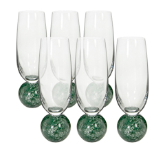 Taca 06pc champanhe marble verde 200ml