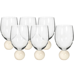 Taca 06pc vinho marble nude 500ml