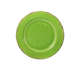 Prato de sobremesa melamina verde 22cm