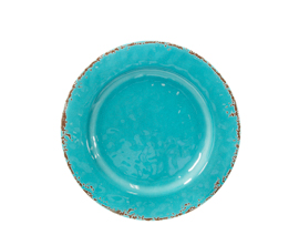 Prato de sobremesa melamina turquesa 22cm
