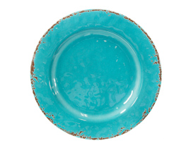 Prato de jantar melamina turquesa 28cm