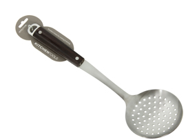 Escumadeira inox/ wood 36,5cm