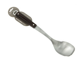 Colher servir inox/ wood 35,5cm