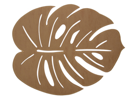 Jogo americano faux leather leaf caqui