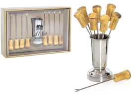 Palito aperitivo 08pc bambu