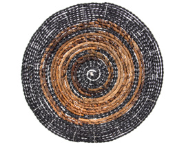 Jogo americano nat/black 38cm