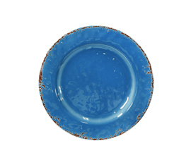 Prato de sobremesa melamina  azul navy 22cm
