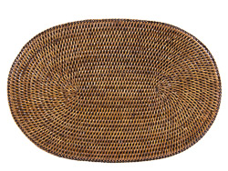 Jogo americano oval rattan tailandia 46x31cm
