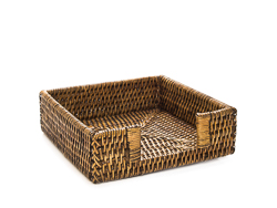 Porta guardanapo rattan tailandia 18x18x6cm