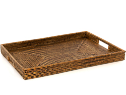 Bandeja retangular rattan tailandia  65x45x06cm