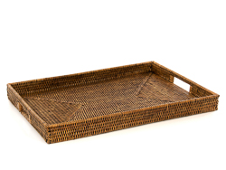 Bandeja retangular rattan 60x40x05cm