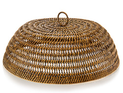 Tampa bolo rattan 45x15cm