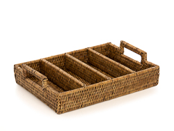 Porta talheres rattan 35x25x06cm