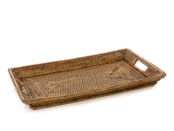 Bandeja retangular rattan tailandia 55x35x5cm