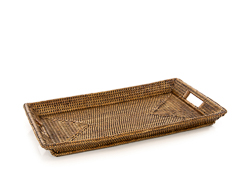 Bandeja retangular rattan tailandia 50x30x5cm