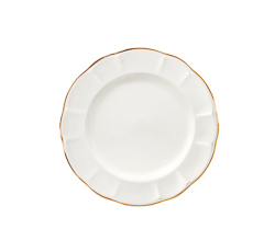Prato sobremesa ritz gold 21cm