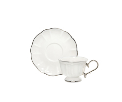 Xicara cafe c/ pires retro ritz platinum 100ml