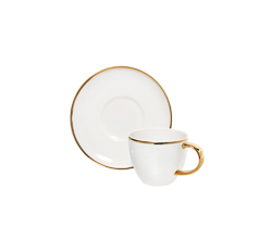 Xicara cafe c/ pires simply fine gold 100ml