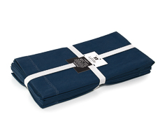 Guardanapo 04pc 100% algodao navy blue 50x50cm