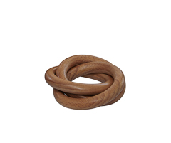 Argola guardanapo 3 elos madeira haldu brown