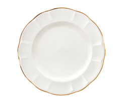 Prato raso porcelana ritz gold 27cm laville