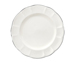 Prato raso porcelana ritz platinum 27cm laville