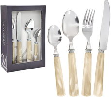 Faqueiro 24pc inox bege