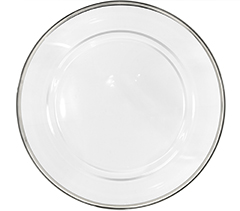 Sousplat liso filet silver 33cm