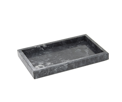 Bandeja retangular marmore cinza escuro 25x15x3,0cm