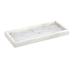 Bandeja retangular marmore cinza branco 30x13x3,0cm