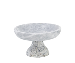 Bowl marmore branco cinza 20x12cm