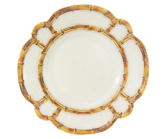 Prato raso bambu branco 28cm