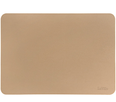 Jogo americano de couro retangular 46x33 beige