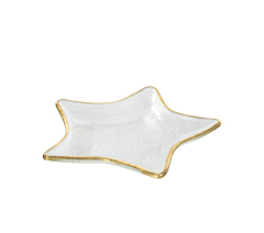 Centro de mesa de vidro estrela 21cm