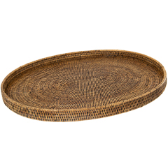 Bandeja oval em rattan tailandia 70x58x5cm