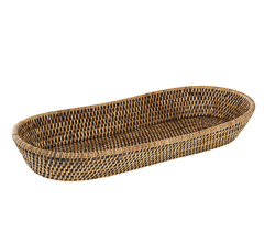 Cesta oval longa em rattan tailandia  43x18x6cm