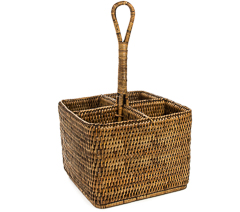 Porta talher em rattan tailandia 20x20x16/35cm