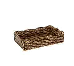 Bandeja em rattan tailandia 25x14x5/6cm