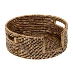 Porta pratos em rattan tailandia 30x12cm