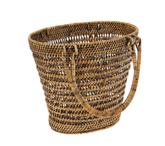 Cesta em rattan tailandia 34x23x30/48cm
