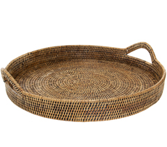 Bandeja c/ alca em rattan tailandia 55x7/12cm